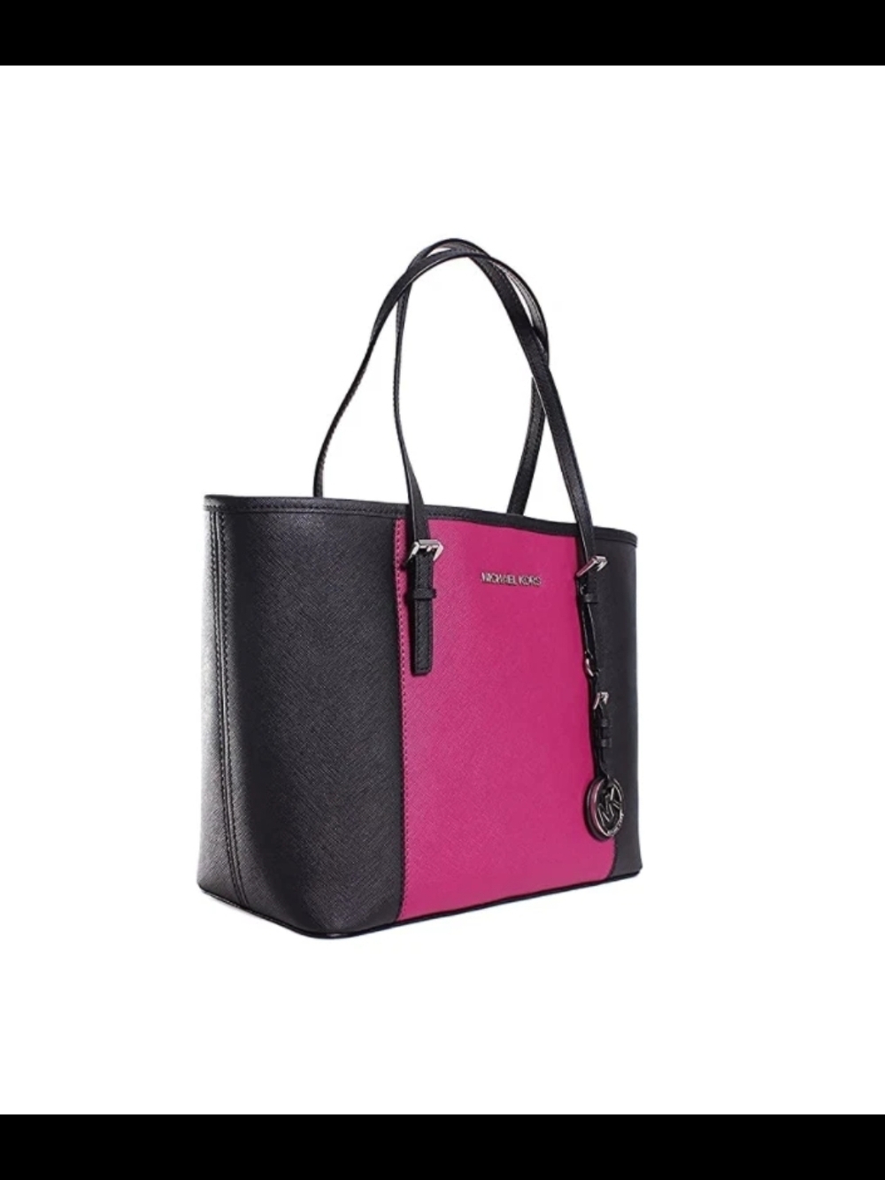 Michael Michael Kors Jet Set Center Stripe Travel Tote purple and black - Picture 5 of 8